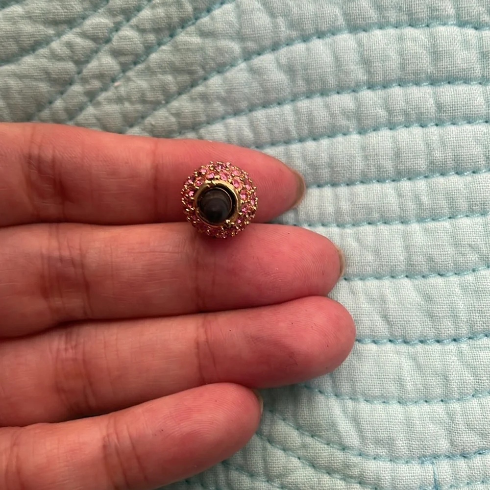 Pave stone phone charm